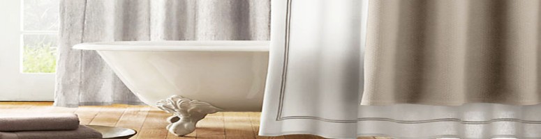 Κουρτίνες Μπάνιου Υφασμάτινες Ξενοδοχείων 180x200, κωδ. White